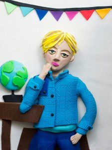 Back to school fashion illustration in Play-Doh for Vogue Bambini September 2016