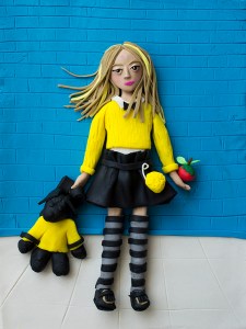 Back to school fashion illustration in Play-Doh for Vogue Bambini September 2016